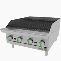Asador a gas con cercha perimetral radiante asber