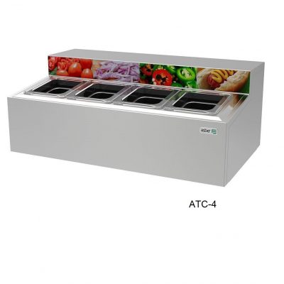 Topping refrigerado sobre mostrador asber