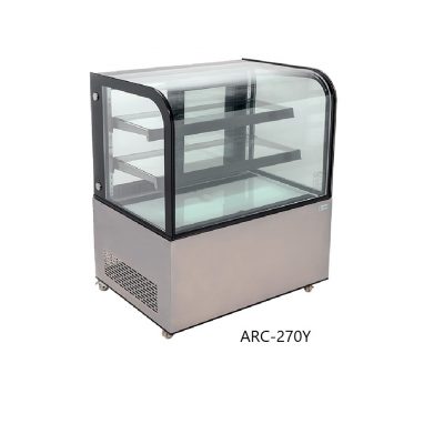 Vitrina refrigerada de piso cristal curvo migsa