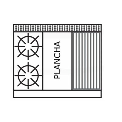 Parrilla mixta plancha quemador y asador international